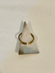 Vintage Sterling Silver large Modernist Brooch