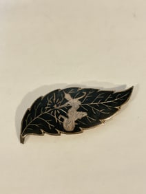 Vintage Sterling Silver Siam flower Brooch