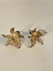 Vintage Sterling Silver Filigree Earrings