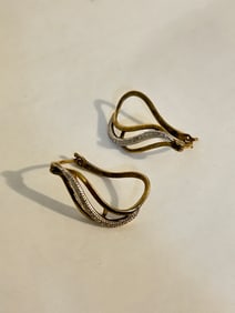 Vintage Sterling Silver Tourmaline Earrings