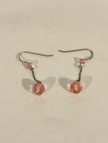 Vintage Sterling Silver Swarovski Crystal Earrings