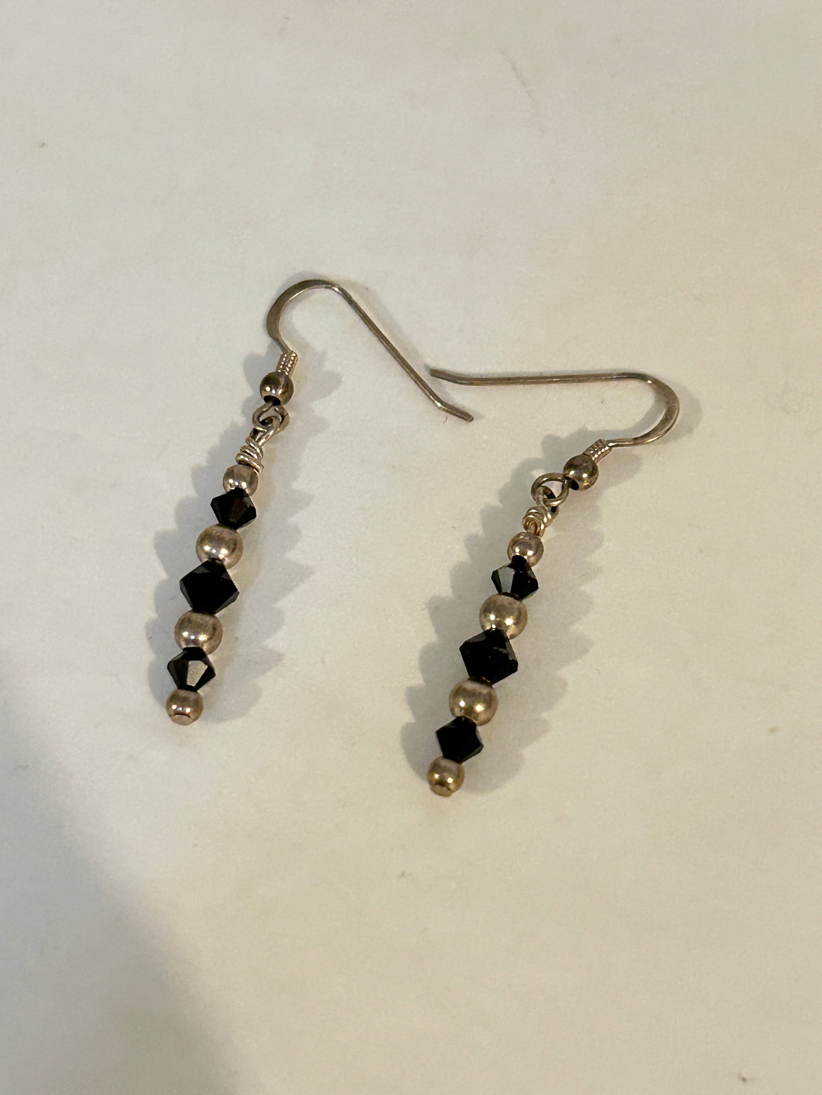 Vintage Sterling Silver Swarovski Crystal Earrings: Vintage Sterling Silver Swarovski Crystal Earrings Please view all photos as they are part of the description and condition of this Item, Feel free to contact me with questions or picture requests! Us