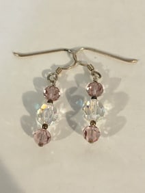 Vintage Sterling Silver Swarovski Crystal Earrings