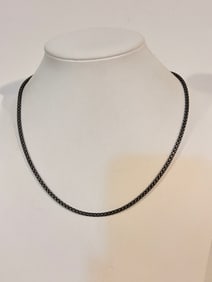 Vintage Sterling Silver milor mesh Necklace 18"