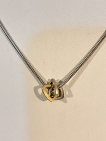 Danish 1990's RAUFF Silver 925s Modernist pendant Necklace 16"