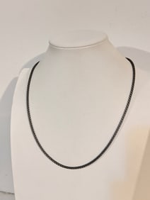 Vintage Sterling Silver milor mesh Necklace 21"