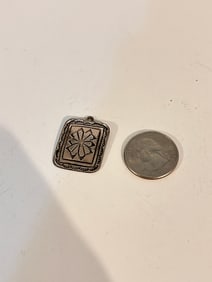 Vintage Sterling Silver Modernist Pendant