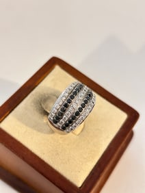 Vintage Sterling Silver CZ Ring sz 7