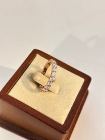 Vintage Sterling Silver CZ Vermeal Ring sz 7