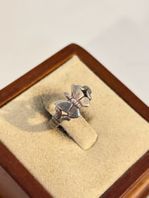 Vintage Sterling Silver butterfly Ring sz 4