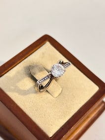 Vintage Sterling Silver CZ Ring sz 6