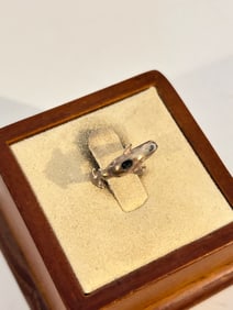 Vintage Sterling Silver Modernist Dolphin Ring sz 4.5