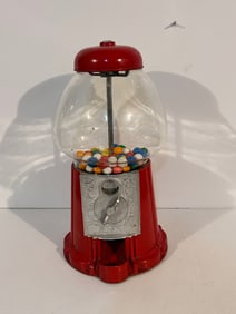 Vintage Red Bubble gum machine 15"