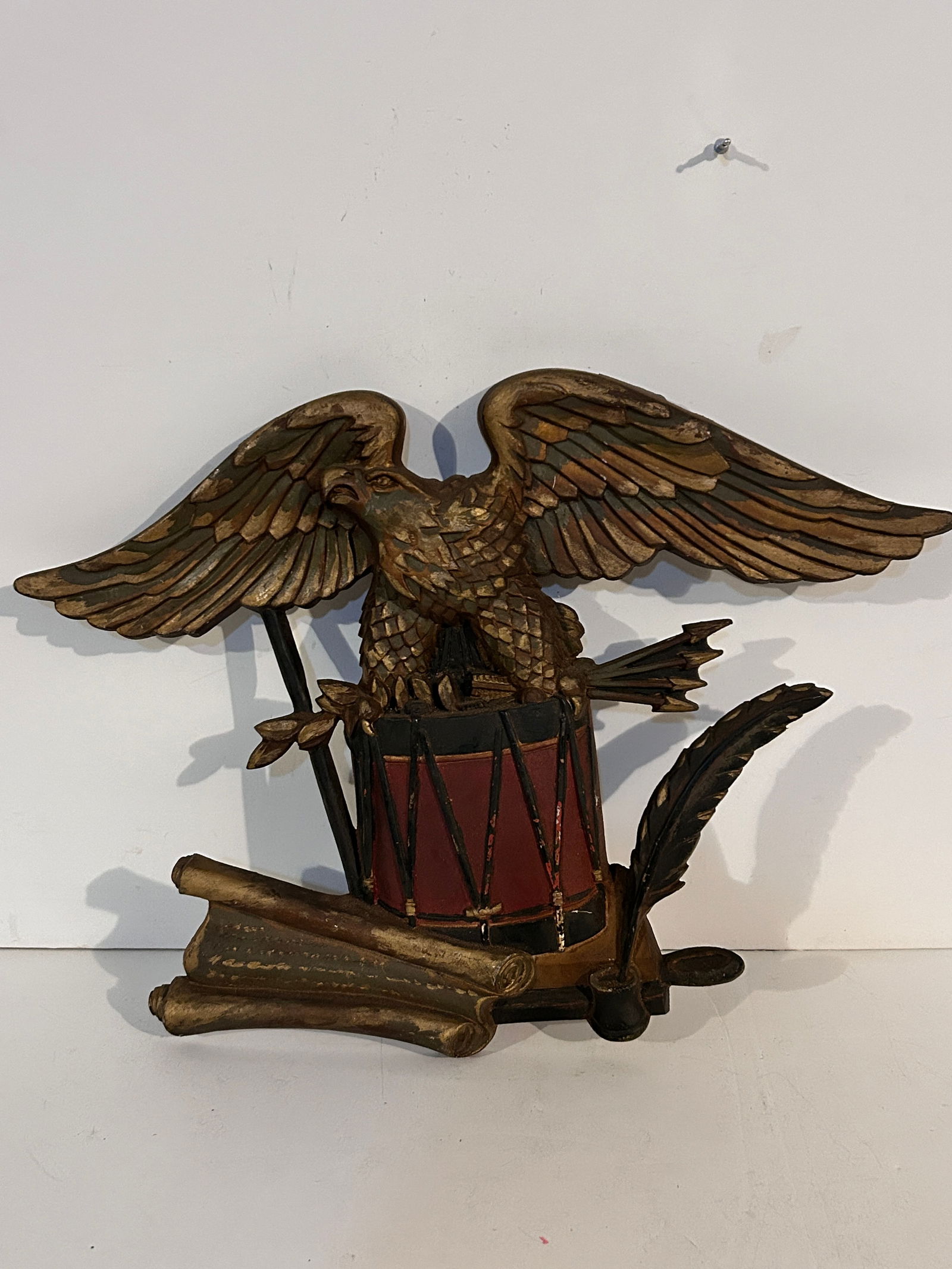 Vintage Sexton 1968 Metal Cast Iron Eagle 17" X 12" (1 of 4)