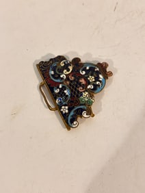 Vintage Old Enameled Belt buckle