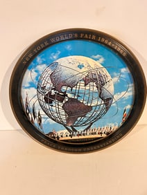 World's Fair 1964-65 Metal Tray New York City Souvenir Vintage 12"