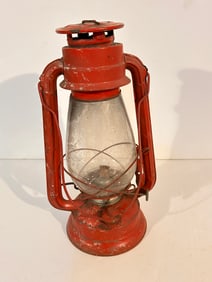 Vintage Red Winged Wheel No. 500 Kerosene Lantern Made In Japan
