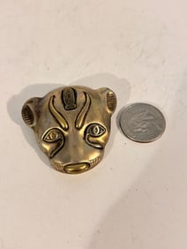 1976 Metropolitan Museum of Art Egyptian Sekhmet Revival Lion Pendant Brooch MMA
