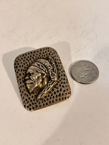 Vintage SEVA primitive man Brooch