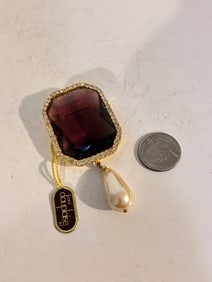 Vintage Carol Dauplaise rhinestone Brooch