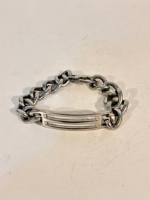 Vintage Stainless Steel link Bracelet sz 8"