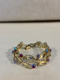 Vintage Star rhinestone Bracelet sz 7"