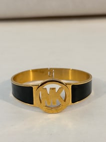 Vintage MK Unmarked Unauthenticated Hinged Bracelet sz 8"