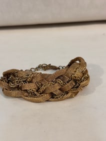Vintage Vincero mesh gold tone Bracelet sz 7"