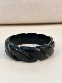 Vintage Black acrylic Bracelet sz 8"