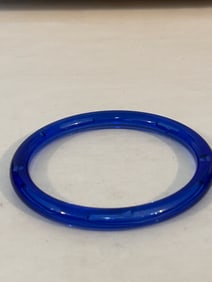 Vintage blue plastic Bracelet sz 8.5"