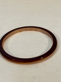 Vintage Brown acrylic Bracelet sz 8"