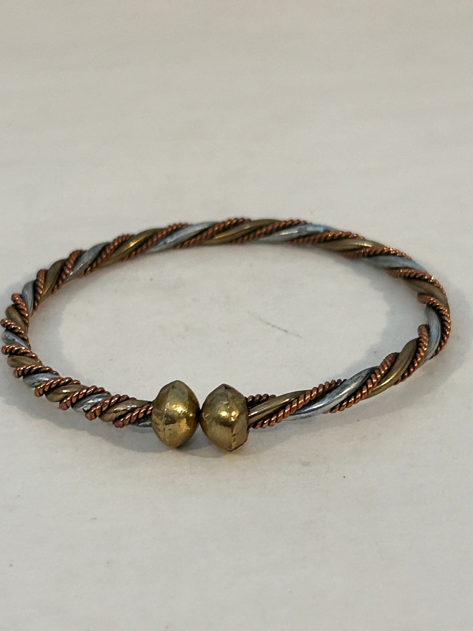 Vintage Copper twist healt Bracelet sz 8" (1 of 3)
