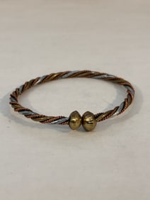Vintage Copper twist healing Bracelet sz 8"