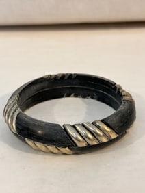 Vintage metal acrylic Bracelet sz 8"