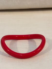 Vintage Red Acrylic Bracelet sz 8"