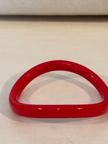 Vintage Red Acrylic Bracelet sz 8"