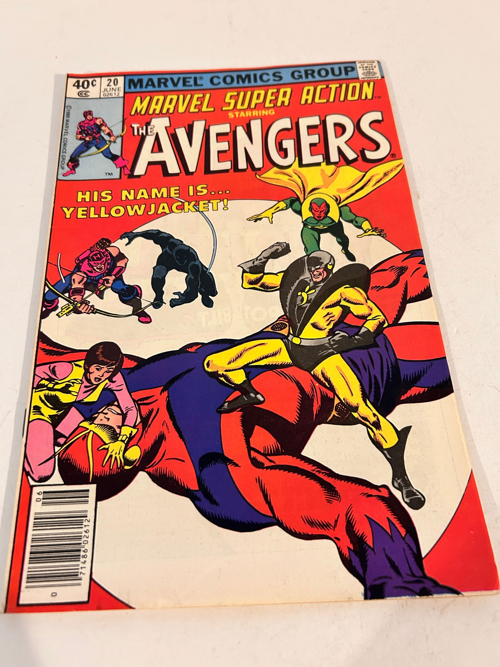 Vintage Comic Book Marvel Super Action # 20 Avengers (1 of 2)