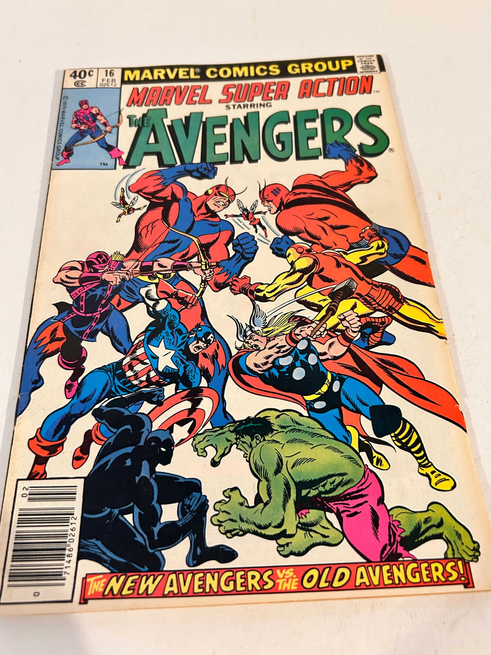 Vintage Comic Book Marvel Super Action # 16 Avengers (1 of 2)