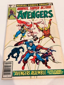 Vintage Comic Book Marvel Super Action # 19 Avengers