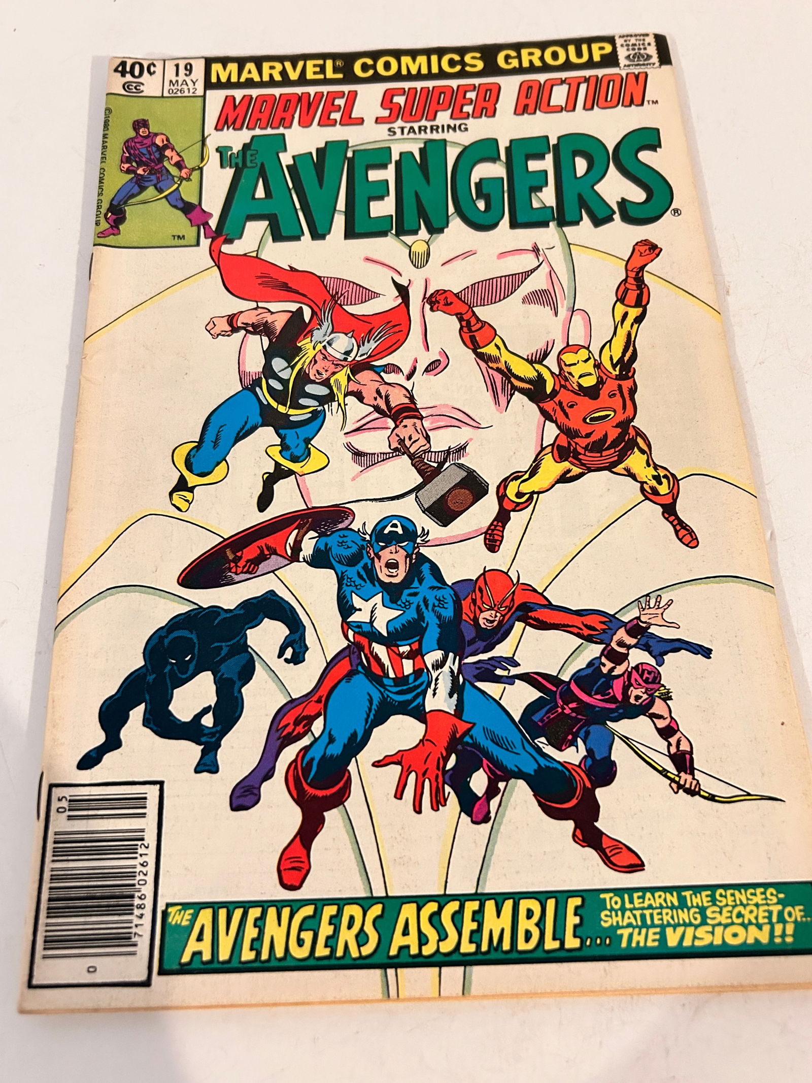 Vintage Comic Book Marvel Super Action # 19 Avengers (1 of 2)