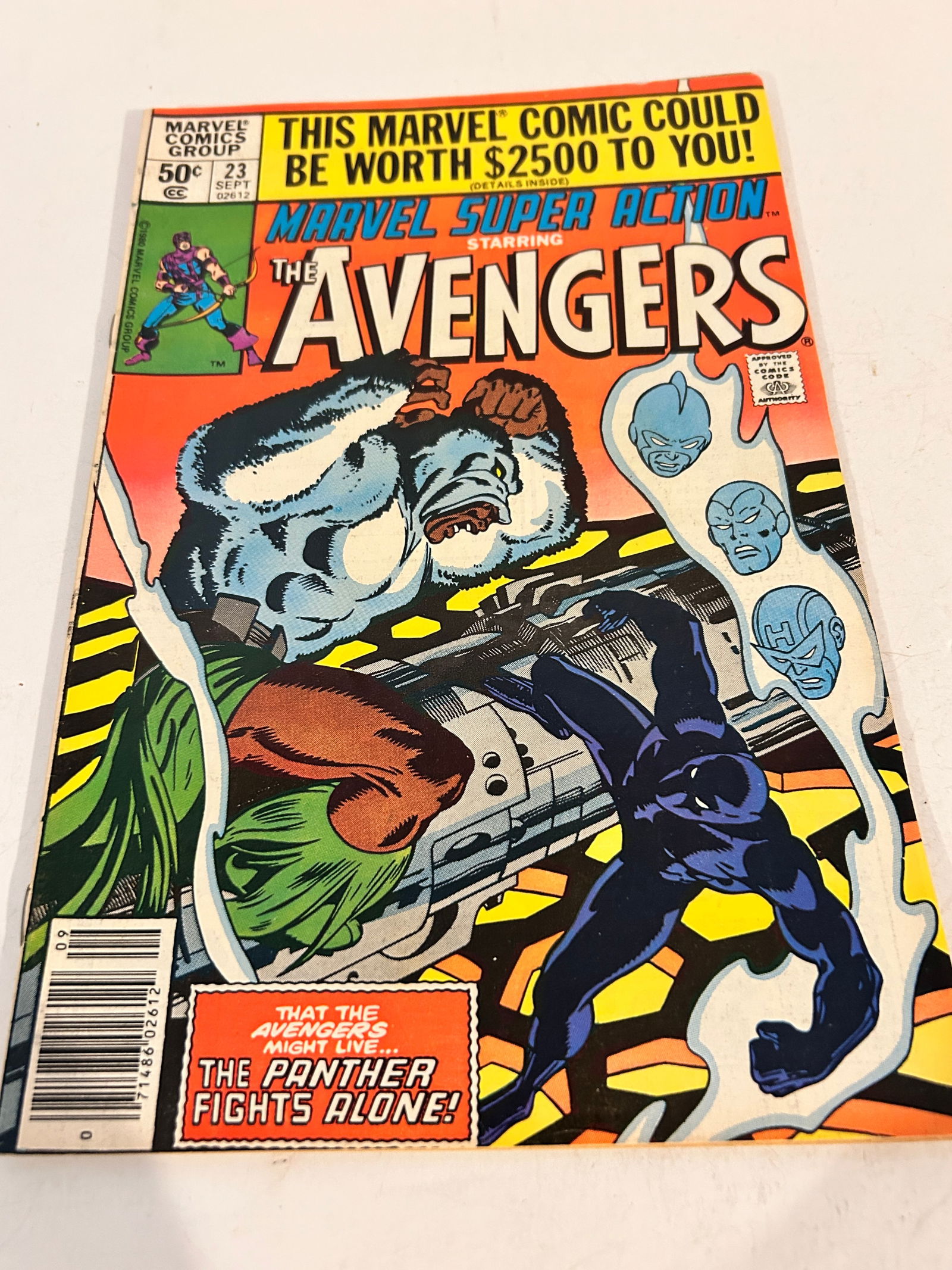 Vintage Comic Book Marvel Super Action # 23 Avengers (1 of 2)