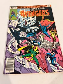 Vintage Comic Book Marvel Super Action # 22 Avengers