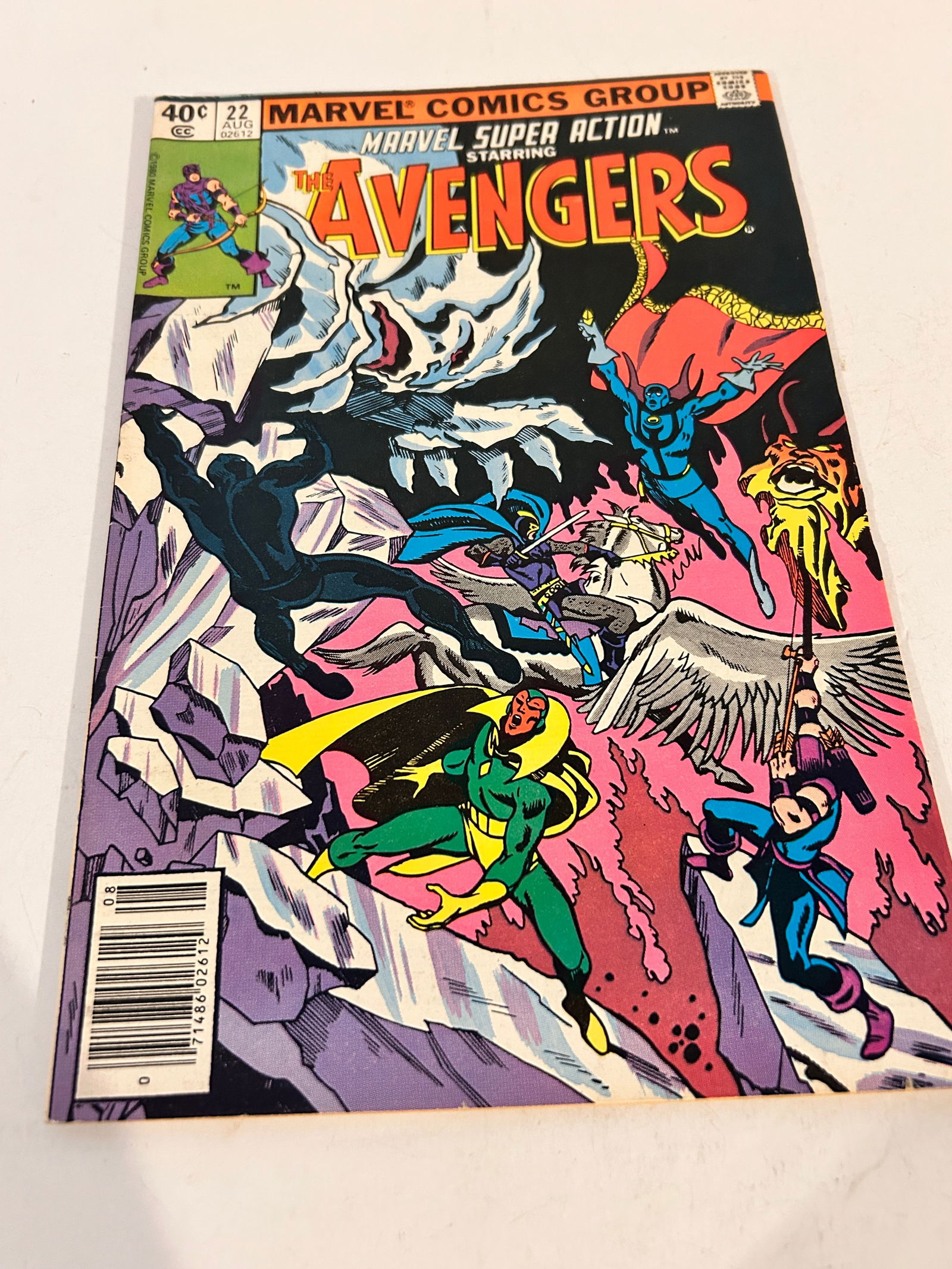 Vintage Comic Book Marvel Super Action # 22 Avengers (1 of 2)