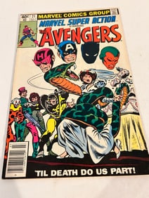 Vintage Comic Book Marvel Super Action # 21 Avengers