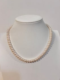 Honora Collection Pearl white sterling silver Necklace 17"