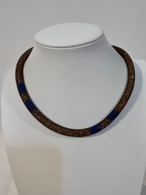 Vintage Rl Italy thk Necklace choker 15"