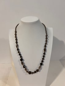 Vintage Tourmaline beaded Necklace 23"