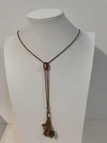 B. Altman & Co. Vintage cameo charm 28" adjustable Necklace