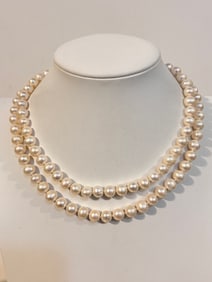 Pearl Necklace Clasp Marked 14k IPS Imperial Pearls 35"