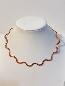 Vintage Jay King Copper choker Necklace 10"